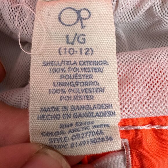 OP Youth Boys Dinosaur Print Swim Trunks Size L - Picture 4 of 5